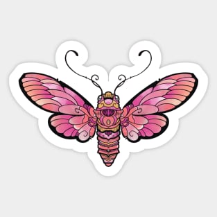 cute pink moth Sticker